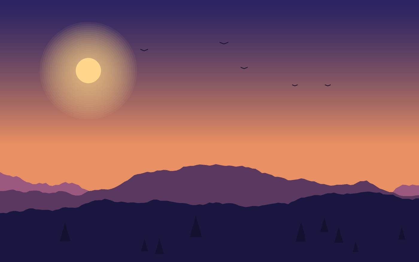 Ilustración de un paisaje