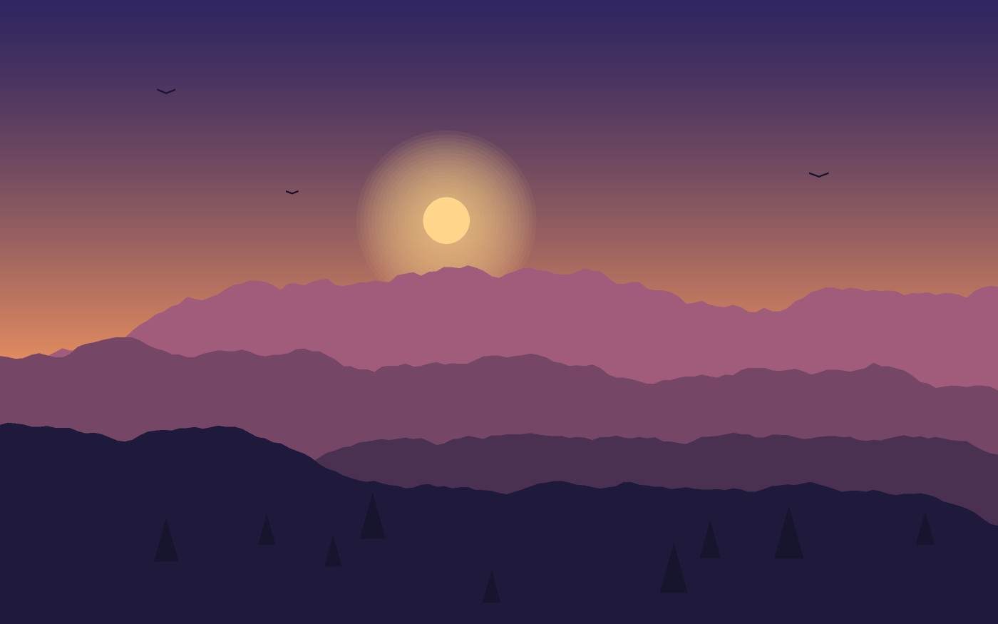 Illustrazione di un paesaggio