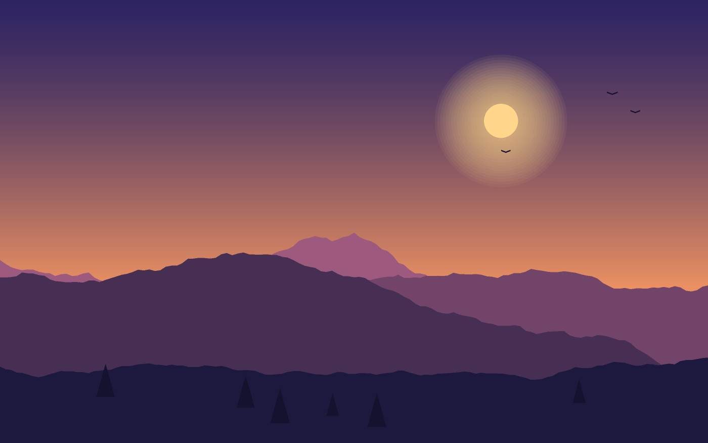 Illustrazione di un paesaggio