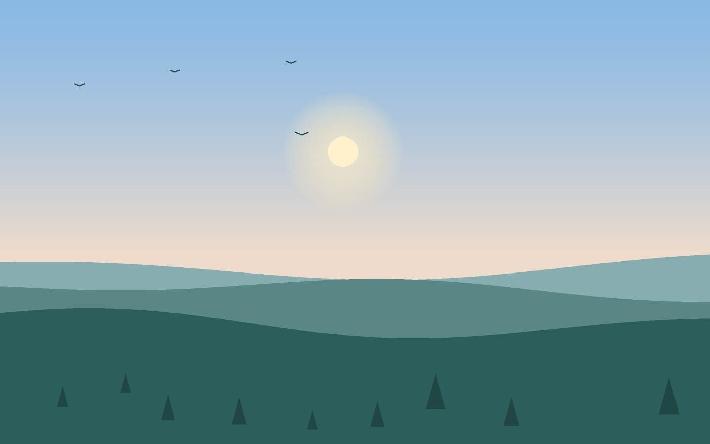 Ilustração de uma paisagem
